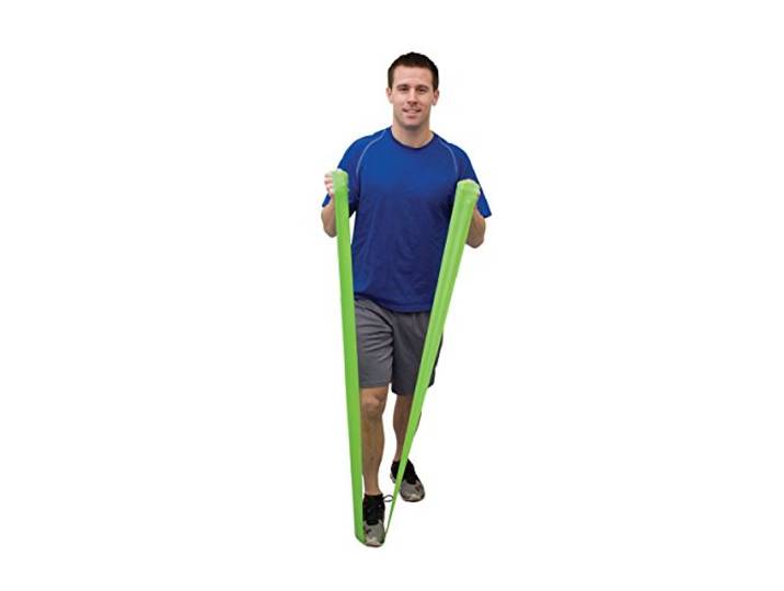 CanDo 2 x Trainingsband / Gymnastikband, Länge 45 m, Val-u-Band® - hellgrün (leicht)