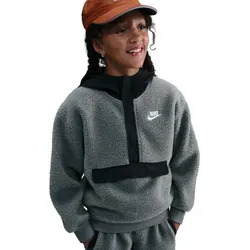 Nike Sportswear Club Fleece Hoodie Kinder - grau/schwarz - 128-13