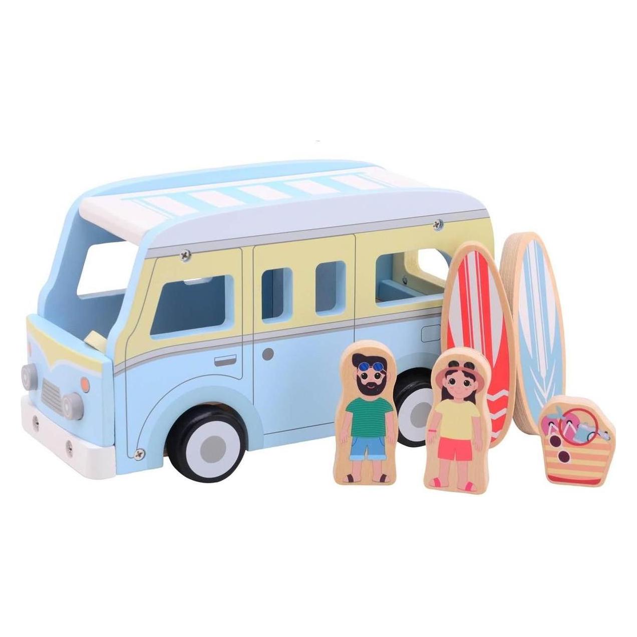 Joeco Joueco Retro-Strandbus aus Holz mit Zubehör (46648055)