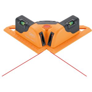 Stabila Fliesenlaser 551000, FLS90 Bodenlinien-Laser, 2 rote Laserlinien, mit Zieltafel & Tasche, Arbeitsbereich 10m