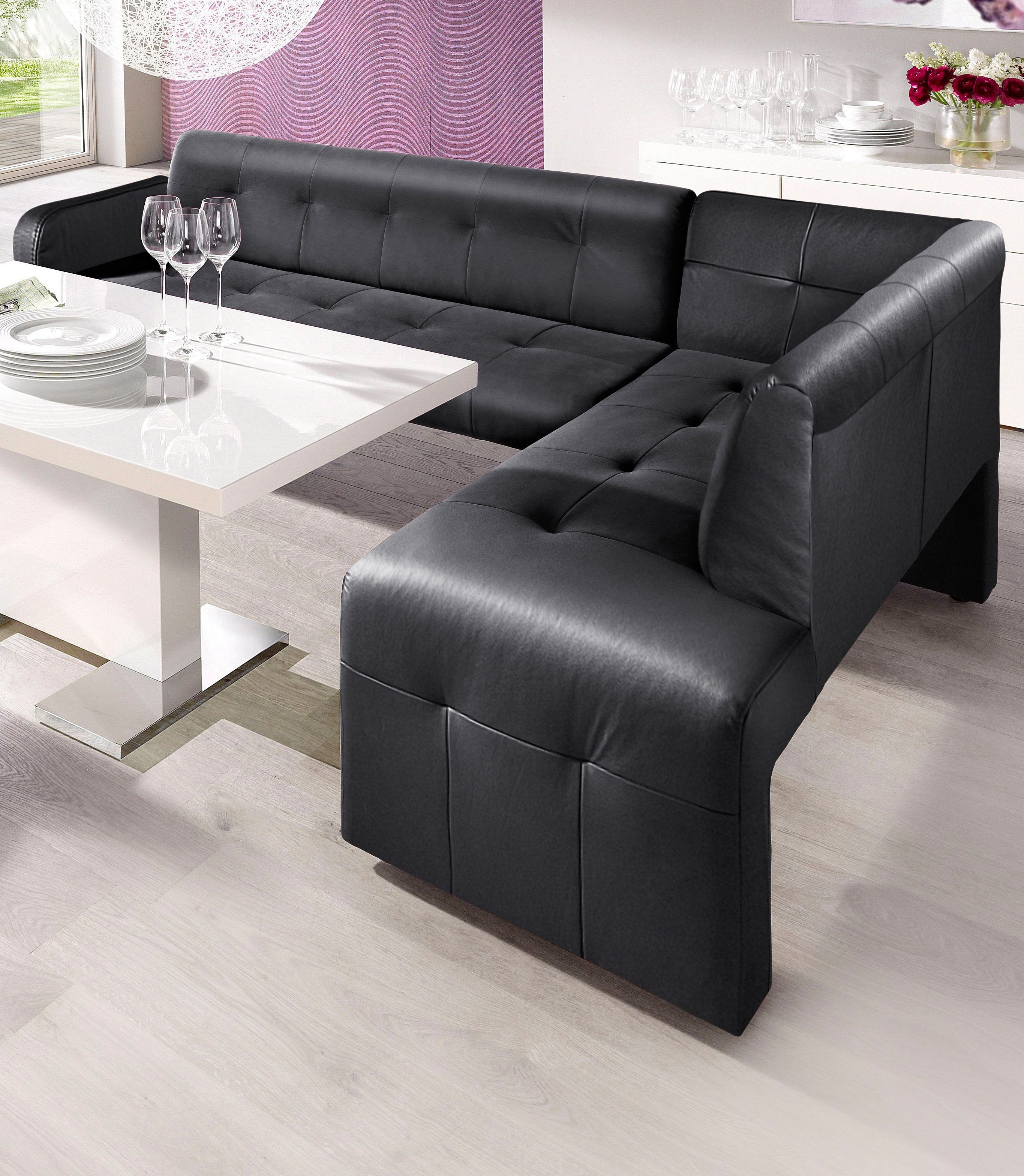 exxpo - sofa fashion "Barista, bequem und elegant, hohe Bodenfreiheit" Eckbank Barista bequem und elegant, hochwertige Detailverarbeitung