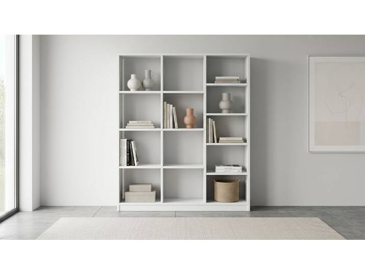 Bibliothèque blanche en décor MDF MDF mélaminé MDF Blanc mat