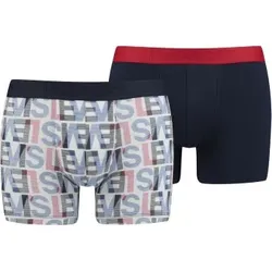 Levis 2P Base Seasonal Boxer Blau Muster Baumwolle X-Large Herren