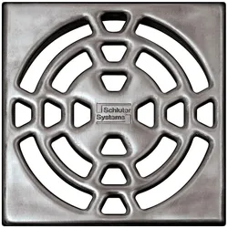 Schlüter Systems KERDI-DRAIN-RO Austauschbarer Entwässerungsrost Classic 10x10cm Edelstahl EB - Edelstahl gebürstet