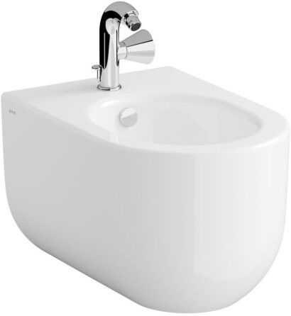 VitrA Liquid Wand-Bidet 7323B403-0288 38x54x33cm, 1 Hahnloch mittig, mit Überlauf, weiß VC