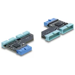 DELOCK USB 5 Gbps Hub 20 Pin Pfostenbuchse zu 2 x USB 5 Gbps