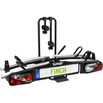 Kupplungsfahrradträger EUFAB "Fahrradträger FINCH für 2 Fahrräder", silber (silberfarben), B:122cm H:57cm T:88cm, Fahrradträger