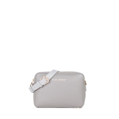 Mini Bag VALENTINO BAGS "ALEXIA", Damen, Gr. B/H/T: 23cm x 16cm x 6cm, grau (hellgrau), Lederimitat, Taschen, Damen Handtasche, Schultertasche, Umhängetasche mit Logo-Emblem