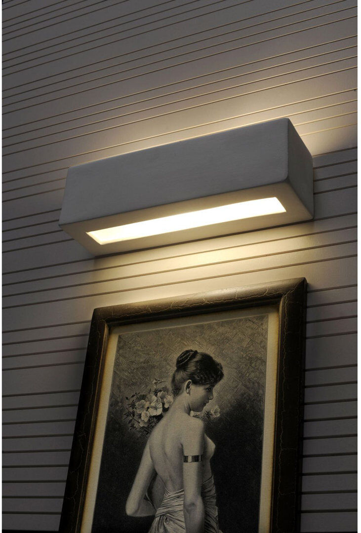 17 Stories Anberlyn Ceramic Flush Mounted Sconce White 9cm H X 32cm W X 9cm D