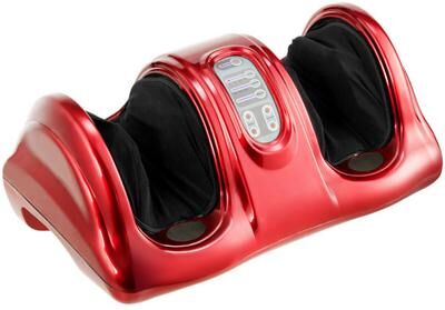 Costway Therapeutic Shiatsu Foot Massager with High Intensity Rollers-Red