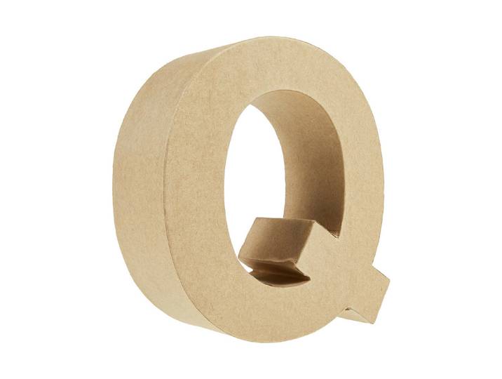 Glorex Buchstabe Q aus Karton 17.5 × 15.5 × 5.5 cm