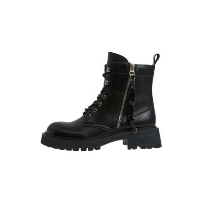 Schnürboots PEPE JEANS "Schnürstiefel STACY PLAYER W", Damen, Gr. 36, schwarz, 100% Spaltleder, Schuhe Schnürboots