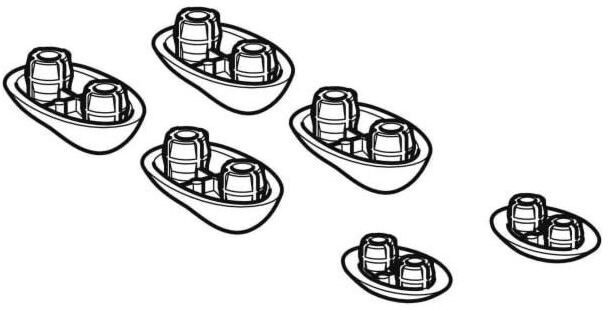 Set Ausgleichspuffer zu WC-Sitz 242973CG1 Deckel zu Geberit AquaClean 8/8000 plus