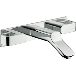hansgrohe AXOR Urquiola 3-Loch Waschtischarmatur Unterputzmodell mit kurzem Auslauf, 11042250, Farbe: Brushed Gold Optic