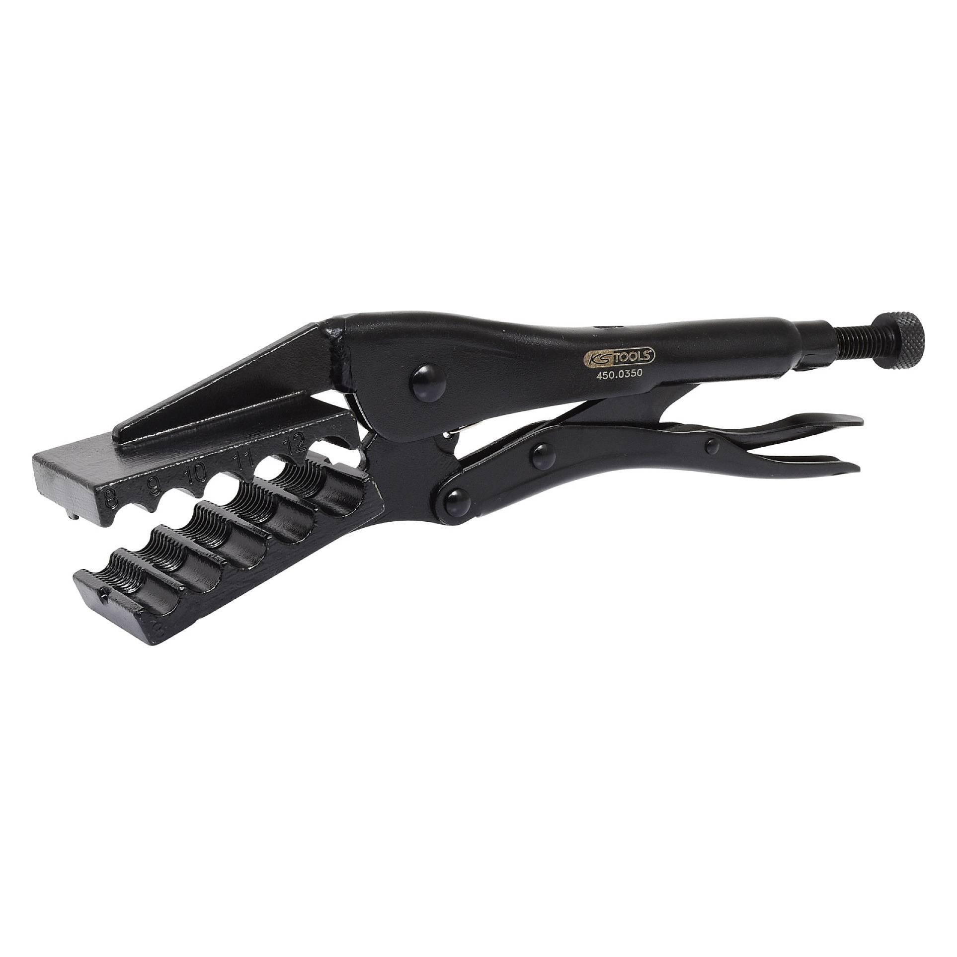 KS Tools Spezial-Klemm-Gripzange, Metallgriff, Ø 8 - 12 mm (260 mm) (450.0350)