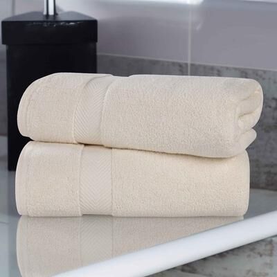 Superior Soft Oversize Zero Twist Cotton Bath Sheets (Set of 2)