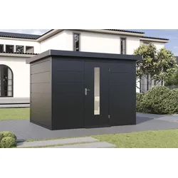 Wolff Finnhaus Premium Metall Gartenhaus Hakon 3024 Anthrazit (Modell 2026)