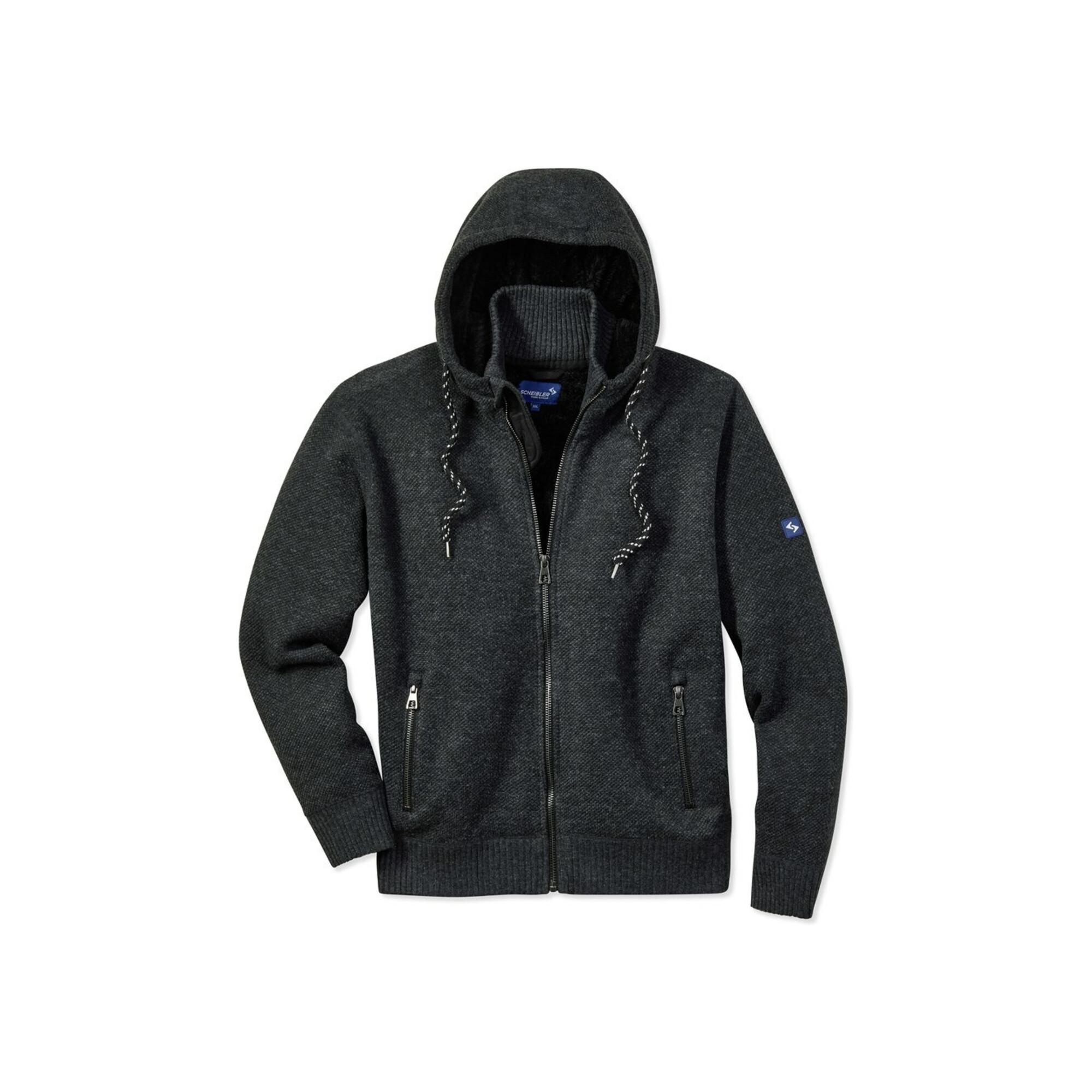 SCHEIBLER Strickjacke Schärding anthrazit/schwarz-meliert Gr. XL