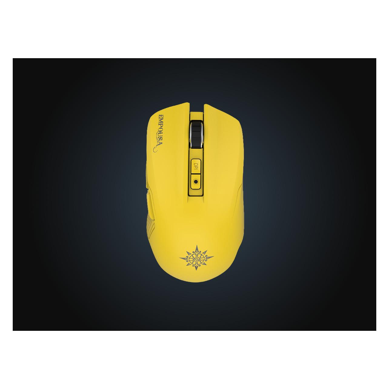 Inca Gaming Maus RGB/ 7200DPI/ 7Tasten/USB/BT 1.50m gelb (Kabelgebunden, Kabellos) (IMG-328MX)