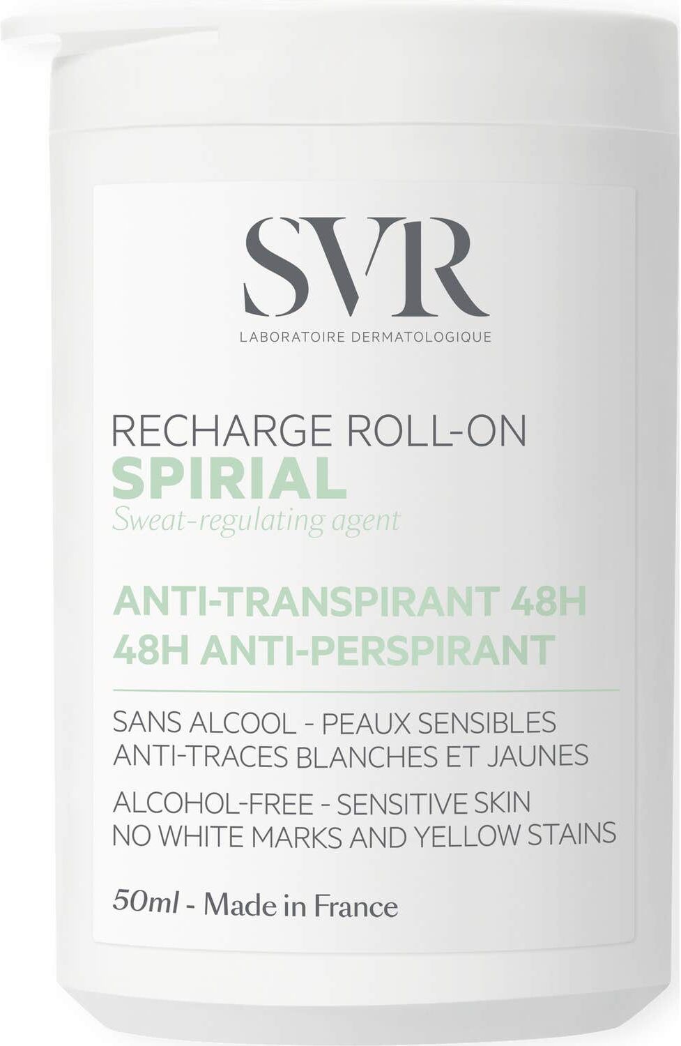 SVR Spirial Roll-on Desodorante Antitranspirante 48H Recarga 50 ml