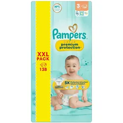 Pampers Premium Protection Gr.3 Midi 6-10kg Windeln XXL Pack 138 Stück (Gr. 3, 138 Stk.)