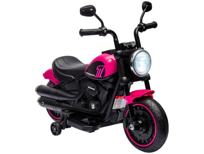 Homcom Kinder Elektro-Motorrad Kindermotorrad 6V Kinderfahrzeug für 1,5-3 Jahre Rosa, Metall, 42x57x76 cm, Freizeit & Co, Gartenspielzeug, Kinder-Elektrofahrzeuge