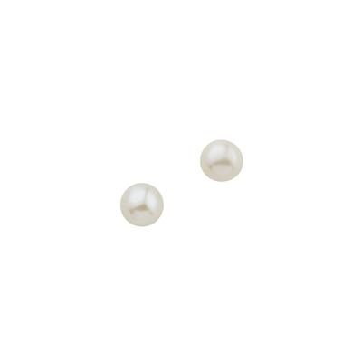 Paar Ohrstecker FIRETTI "Schmuck Geschenk Gold 585 Ohrschmuck Perlen in mehreren Größen" Gr. 4,5, weiß (gelbgoldfarben, weiß), Ohrringe, Damen, 4,5, Gelbgold 585 Perlen, Gelbgold 585, Perlen, mit Süßwasserzuchtperle