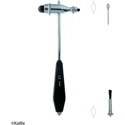 Reflexhammer nach Troemner, schwer mit schwarzem Kunststoffgriff