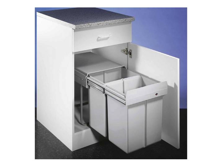 WESCO Einbaumülleimer WESCO® Traditionline Double-Master 410 S/400-2, alugrau Abfallsammler