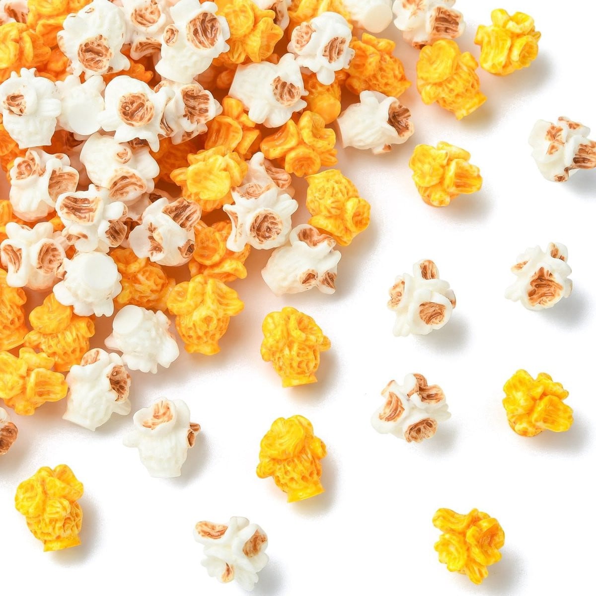 Dailygoods Popcorn Beeldjes 100 Stuks - Kunsthars Miniatuur Voedsel Decoratie