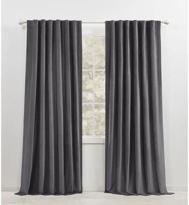 Lauren Ralph Lauren Velvety Back Tab/Rod Pocket Curtain Single Panel
