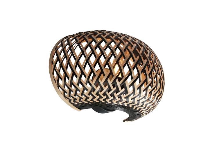 Applique Murale - Naturel - Maze - Bambou Plastique Métal - Lampe