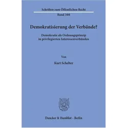 Demokratisierung der Verbände?, Fachbücher von Kurt Schelter