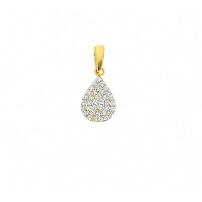 Kette ohne Anhänger ADELIA´S "Damen 585 Gold Anhänger mit Zirkonia", gold, Halsketten, Damen, Gold, Schmuckset - Set mit Halskette