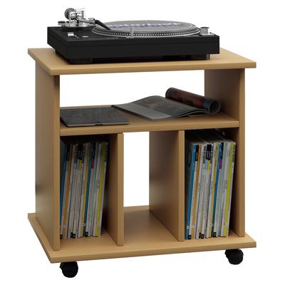 Couchtisch VCM "Holz Beistelltisch Couchtisch Rollen Tabina", braun (buche), B:60cm T:45cm, Tische, Couchtisch