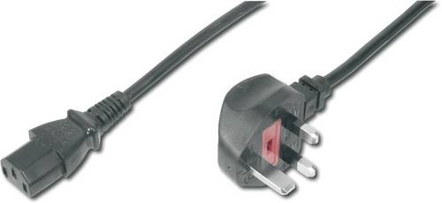 Digitus Computer, Strom, Kaltgeräte Kabel [1x UK-Stecker - 1x Kaltgeräte-Buchse C13] 1.80 m Schwarz