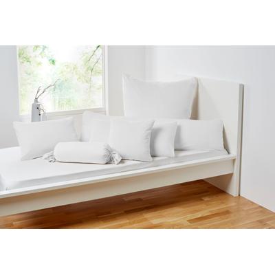 Kissenbezug PRIMERA "Primera Mako-Feinjersey Kissenbezug im Doppelpack", weiß, B:80cm L:80cm, Feinjersey, Obermaterial: 100% Baumwolle, Kissenbezüge, Kissenbezug, In vielen Uni-Tönen