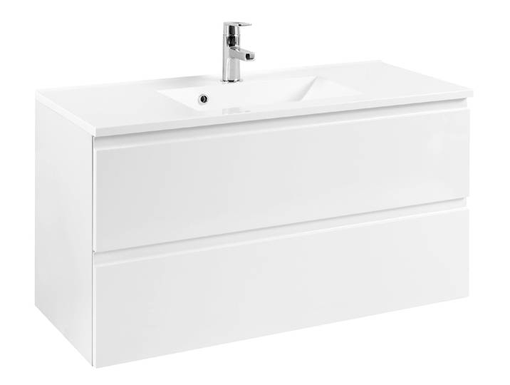 Waschtisch WELLTIME Cardiff , weiss (weiß), B:100cm H:56cm T:47cm, Waschtische, Waschtisch, Breite 100 cm