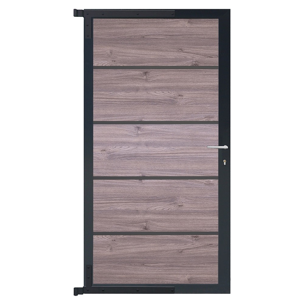 TETZNERJENT FARÖ-Tor-Komplettset 90x175cm Esche-grau/anthrazit 16971127