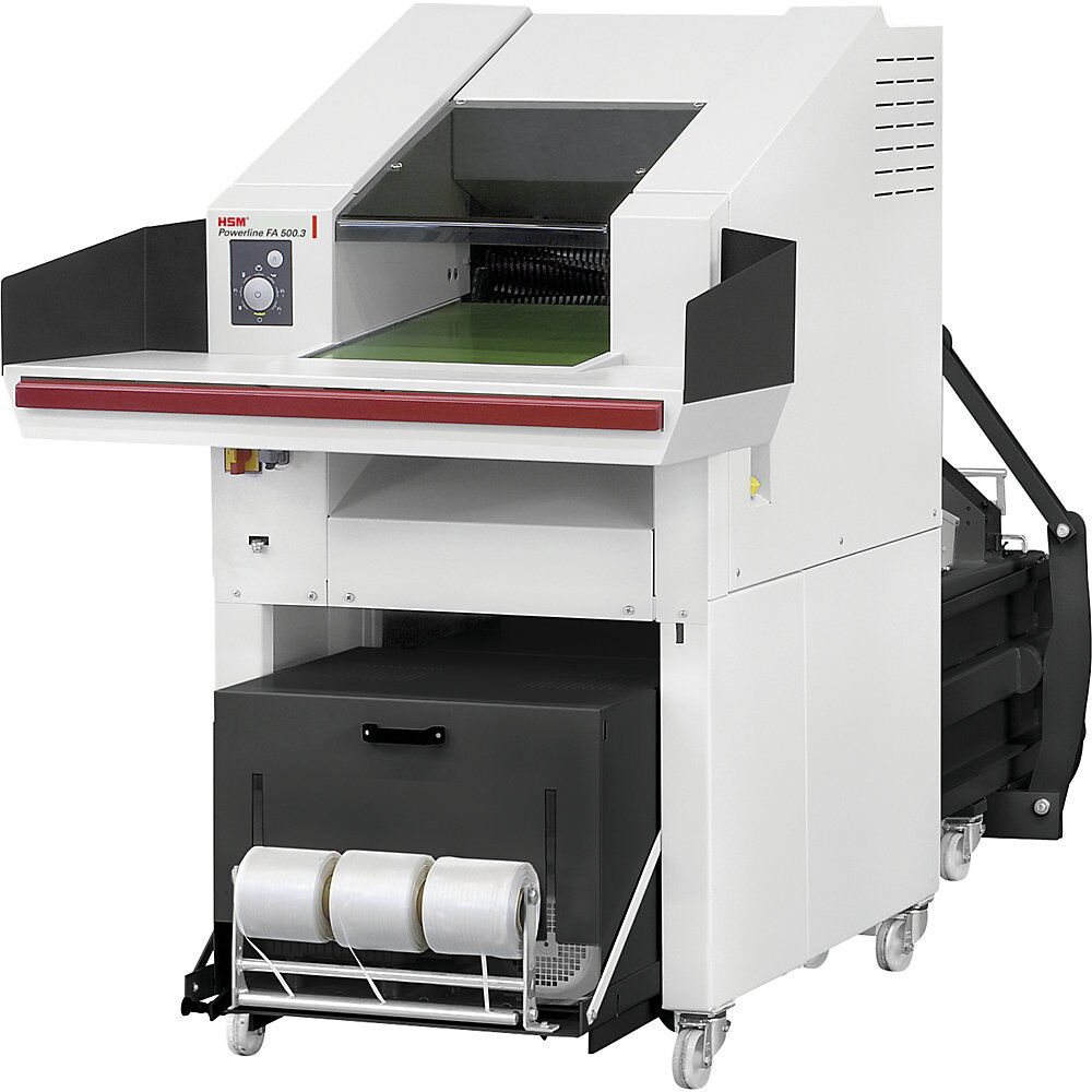 Schredder-Pressen-Kombination, Presskraft 85 kN, Schnittbreite 3,9 mm HSM