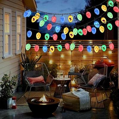 5m-20leds Outdoor Solar Ostern Ostern Ostern Ostereier Kaninchen Lichterkette Innen- und Außenhof Gartenweg Ostern Atmosphäre dekorative Lichterkette