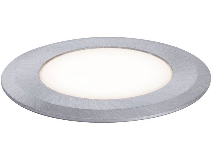 PAULMANN LED Einbauleuchte Outdoor 230V Boden IP67 3000K 2W round , silber (edelstahlfarben), 1, Ø 5cm H: 8,2cm, 1 Stk., Leuchten, rund, LED Einbauleuchte