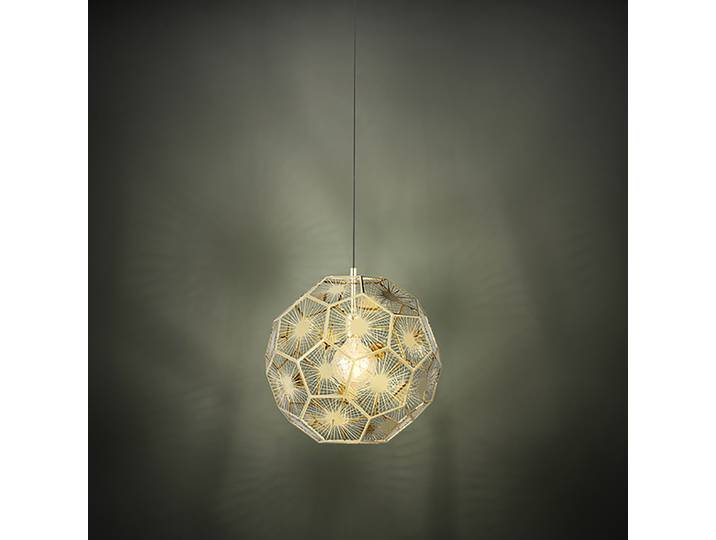 Suspension A Ø 50cm Laiton/Noir acier thermolaqué E27