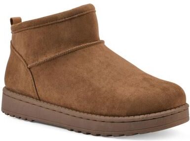 Women's Inspa Faux Fur Bootie by White Mountain in Chestnut (Size 6 M)