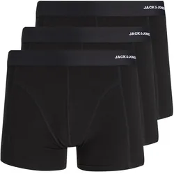 Jack & Jones Herren Boxershort JACBASIC BAMBOO TRUNKS 3er Pack - Black Black - Black 12198852 - M