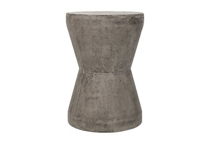 Safavieh Spence Innen / Außen Beton Hocker, Pulver Stein, DunkelGrau,30 X 30 X 43.94 cm