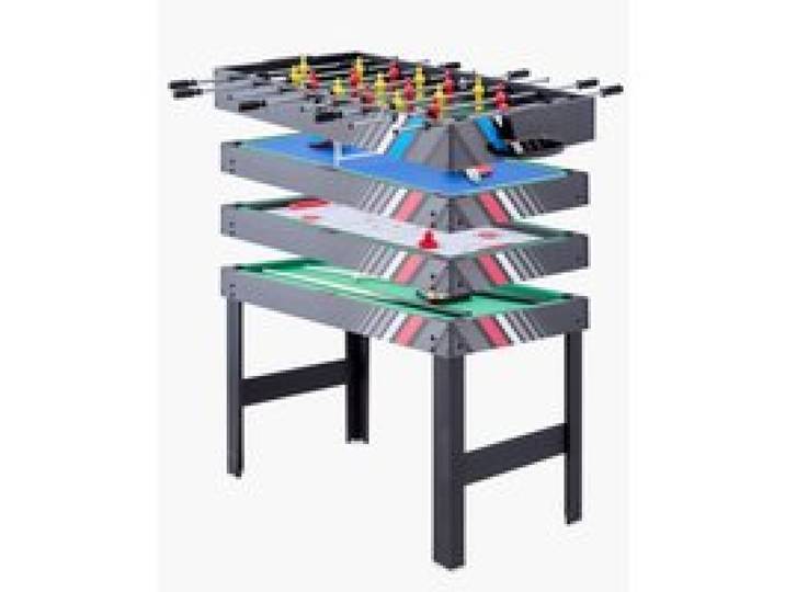 VEVOR Table de hockey sur air, 122 cm, ensemble de table de jeu combo, 4 en 1, table de combinaison multiple avec hockey, billard, baby-foot, ping-pong, poussoirs et palets, pour famille et bureau