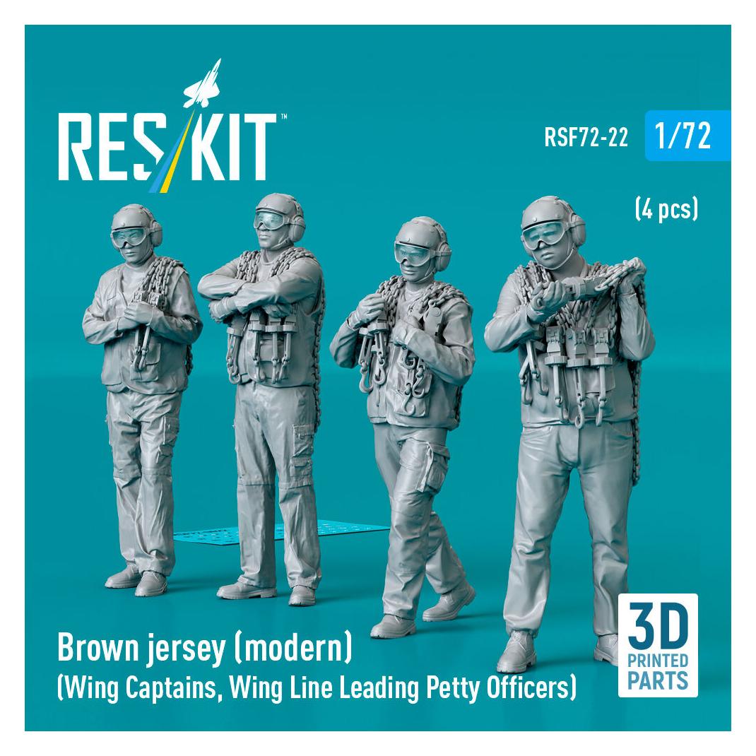 ResKit Brown jersey (modern) (Wing Captains, Wing Line Leading Petty Officers) (4 pcs) (3D Printed) (RSF72-0022)