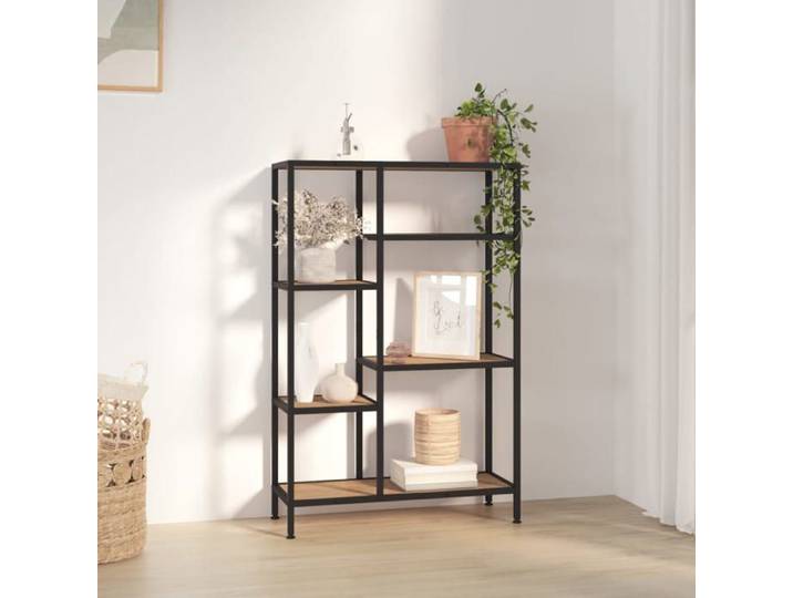 Étagère à dossiers/Cabinet à vitrine Brun - Magnifique Étagère à livres 80x30x120cm Acier et bois d'ingénierie CL3302546