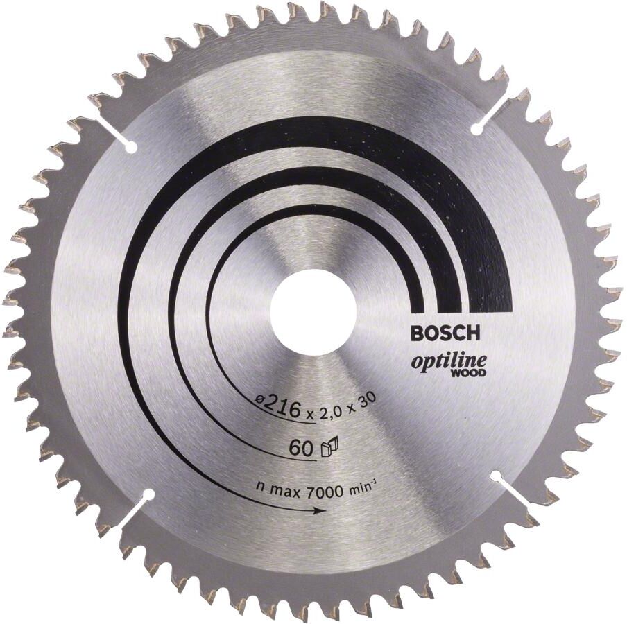 Kreissägeblatt BOSCH PROFESSIONAL "Kreissägeblatt", grau, Ø:21,6cm, Stahl, Sägeblätter, Kreissägeblatt grau Einheitsgröße